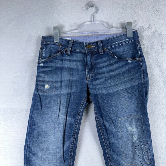 Gap 1969 Easy Straight Leg Jeans Womens Size 26/2 Dark Wash S/705557-00 Blue - Picture 3 of 12